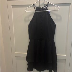 Parker Black Halter Sleeveless Mini Sundress